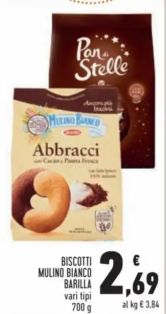 Conad Biscotti Mulino Blanco Barilla vari tipi 700g offerta