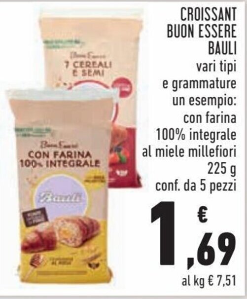 Croissant Buon Essere Bauli Vari Tipi E Grammature Un Esempio Con