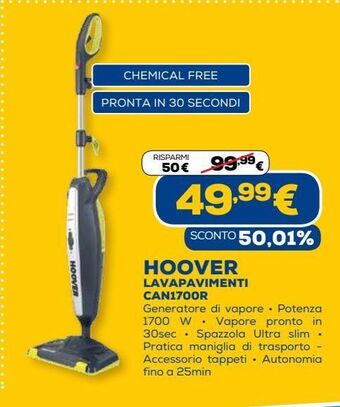 Euronics Hoover lavapavimenti can1700r offerta