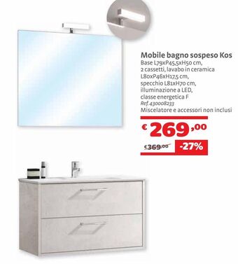 Mobile bagno sospeso kos