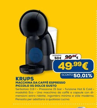Krups macchina da caffe espresso piccolo xs dolce gusto