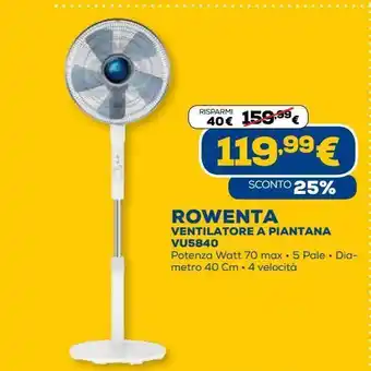 Rowenta ventilatore a piantana vu5840