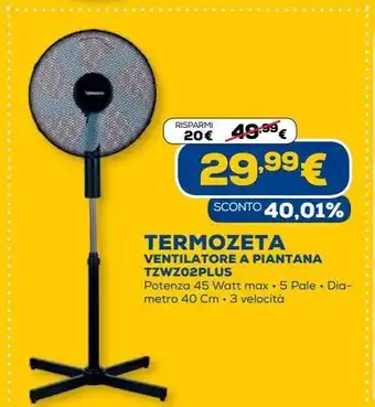 Termozeta ventilatore a piantana tzwz02plus