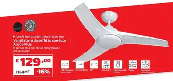 Bricocenter Ventilatore da soffitto con luce aruba plus offerta