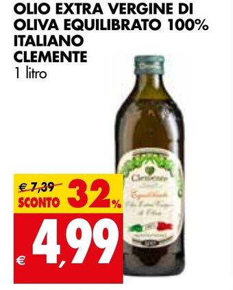 Clemente Olio Extra Vergine di Oliva Equilibrato 100% Italiano 1 litro