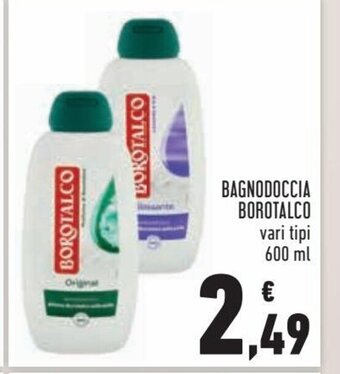Bagnodoccia Borotalco vari tipi 600 ml