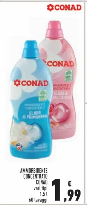 Conad Conad Ammorbidente Concentrato vari tipi 1,5 L 60 lavaggi offerta