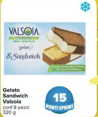 Carrefour Valsoia Gelato Sandwich 8 pezzi 320g offerta