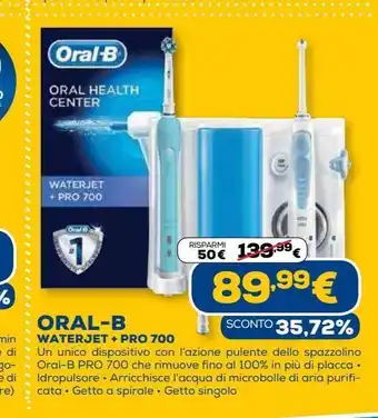 Euronics Oral-b waterjet + pro 700 offerta