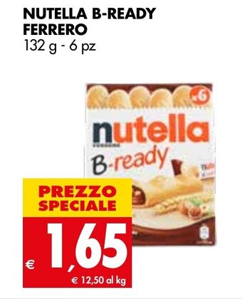 Tigros Ferrero Nutella B-Ready 132 g 6 pz offerta