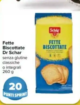Carrefour Dr Schar Fette Biscottate 260g offerta