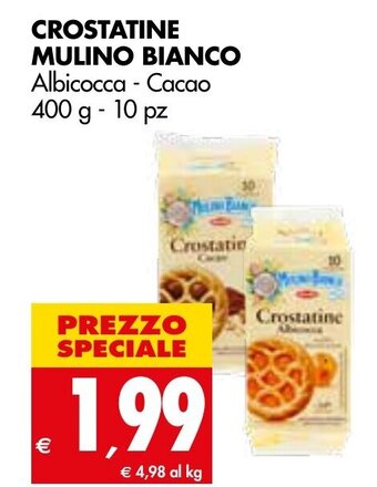 Tigros Mulino Bianco Crostatine Albicocca - Cacao 400 g 10 pz offerta