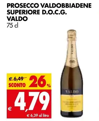 Tigros Valdo Prosecco Valdobbiadene Superiore D.O.C.G. 75 cl offerta
