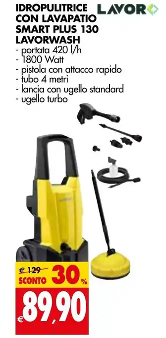 Tigros Lavorwash Idropulitrice con Lavapatio Smart Plus 130 offerta