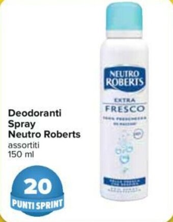 Carrefour Neutro Roberts Deodoranti Spray 150ml offerta