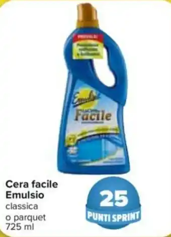 Carrefour Emulsio Cera facile 725ml offerta