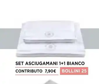 Famila Carrara Set Asciugamani 1+1 Bianco offerta