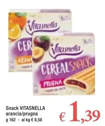 Famila Vitasnella Snack arancia/prugna 162g offerta