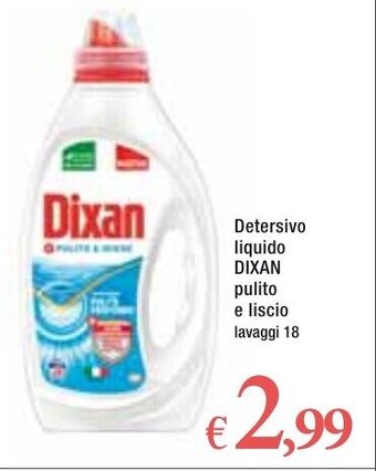 Famila Dixan Detersivo liquido pulito e liscio 18 lavaggi offerta