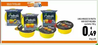 Conad Linea mousse di frutta vari gusti melinda offerta