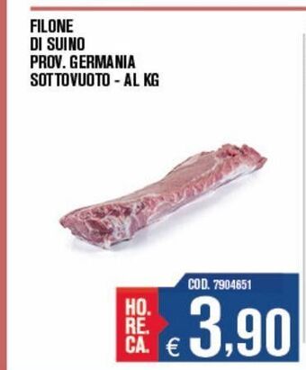 Adhoc Filone di suino prov. germania sottovuoto offerta