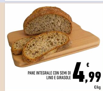 Conad Pane integrale con semi di lino e girasole offerta