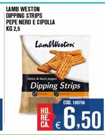 Adhoc Lamb weston dipping strips pepe nero e cipolla offerta