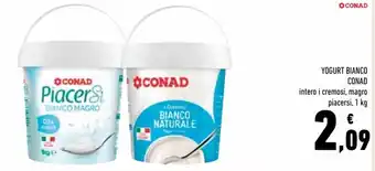 Conad Conad Yogurt bianco 1 kg offerta