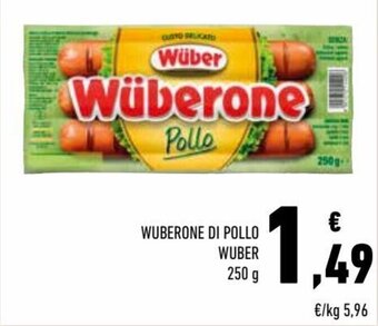 Conad Wüber Wüberone di pollo 250 g offerta