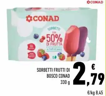Conad Sorbetti Frutti di bosco 330 g
