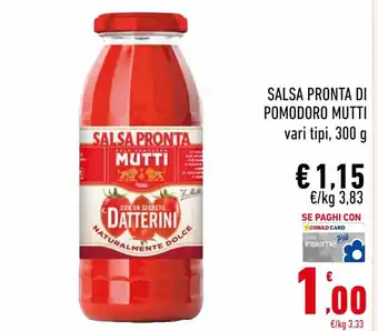 Conad Mutti Salsa pronta di pomodoro 300 g offerta