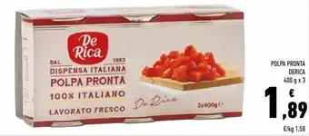 Conad De Rica Polpa pronta 400 g x 3 offerta