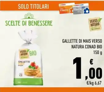 Conad Conad Bio Verso Natura gallette di mais 150 g offerta
