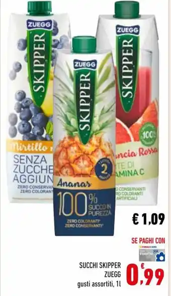Conad Zuegg Skipper Succhi 1 l offerta