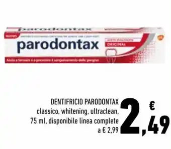 Conad Parodontax Dentifricio 75 ml. offerta