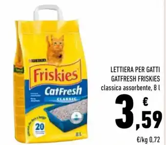 Conad Friskies Gatfresh lettiera per gatti 8 l offerta