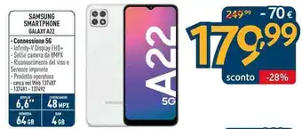 Sinergy Samsung Smartphone Galaxy A22 offerta