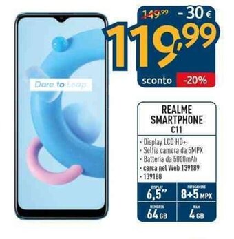Sinergy Realme Smartphone C11 offerta