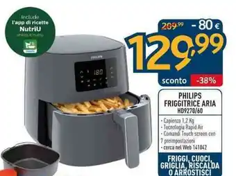 Sinergy Philips Friggitrice Aria HD9270/60 offerta