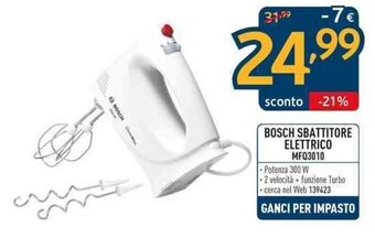 Sinergy Bosch Sbattitore elettrico MFQ3010 offerta