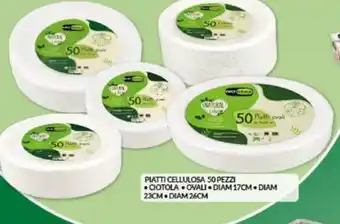 Risparmio Casa Gio' Style Piatti Cellulosa 50 pezzi, Ciotola, Ovali, Diam 17 cm, Diam 23 cm, Diam 26 cm offerta