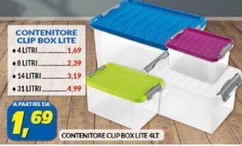 Risparmio Casa Contenitore Clip Box Lite 4 lt offerta