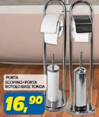 Risparmio Casa Porta Scopino+Porta Rotolo Base Tonda offerta