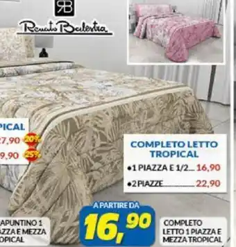 Risparmio Casa Completo Letto 1 Piazza e Mezza Tropical offerta
