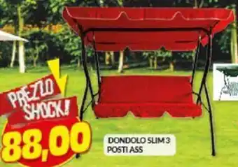 Risparmio Casa Dondolo Slim 3 posti ass offerta