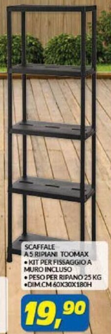 Risparmio Casa Scaffale a 5 Ripiani Toomax offerta