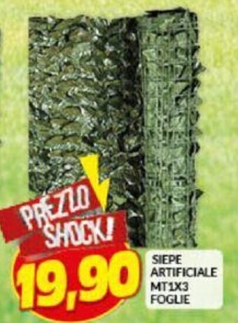 Risparmio Casa Siepe Artificiale mt 1x3 foglie offerta