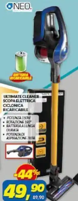 Neo Ultimate Cleaner Scopa Eletricca Ciclonica Ricaricabile