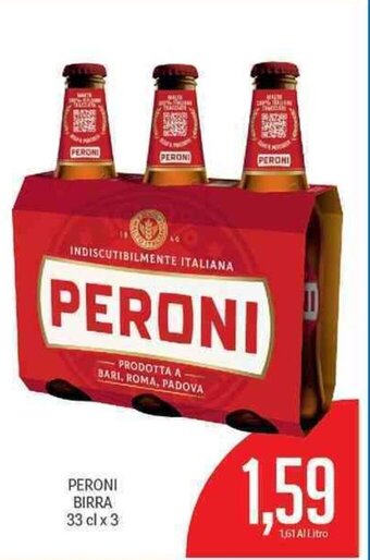 Supermercati Piccolo Peroni Birra 33 cl x 3 offerta