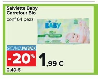 Salviette baby carrefour bio
